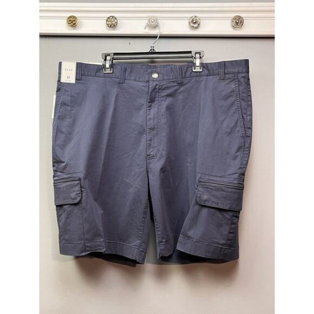 Rowm Cargo Shorts‎ Mens 44 Blue Pockets Cotton Casual Dad Classic Mid Rise